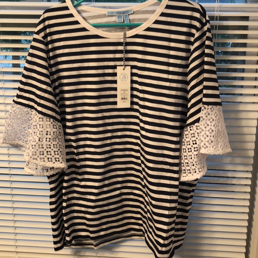 Draper James Gingham bell sleeve tee